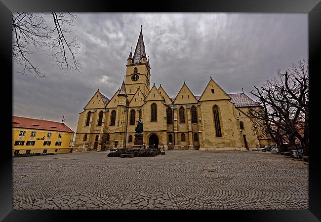 Evangelical Cathedral Sibiu Romania Framed Print by Adrian Bud