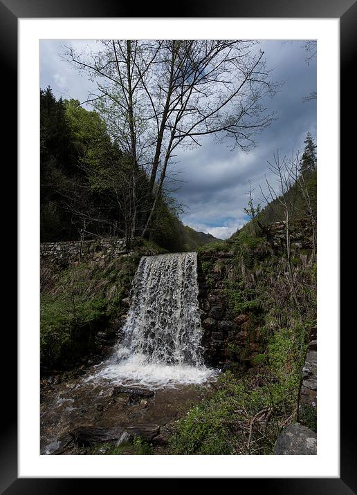 Small waterfall near Rau Sadului Romania Framed Mounted Print by Adrian Bud
