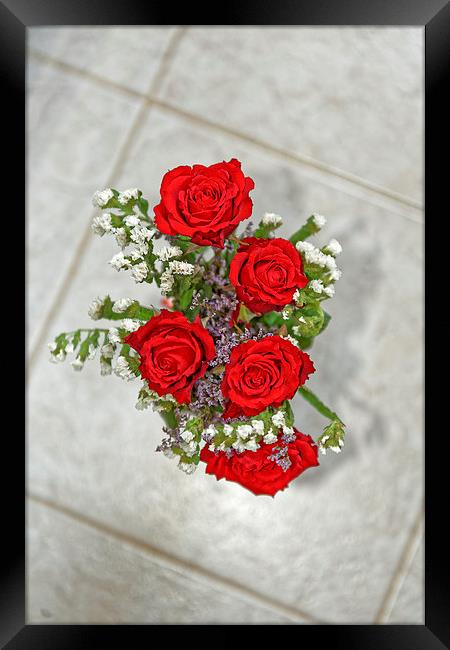 Bouquet of red roses Framed Print by Adrian Bud