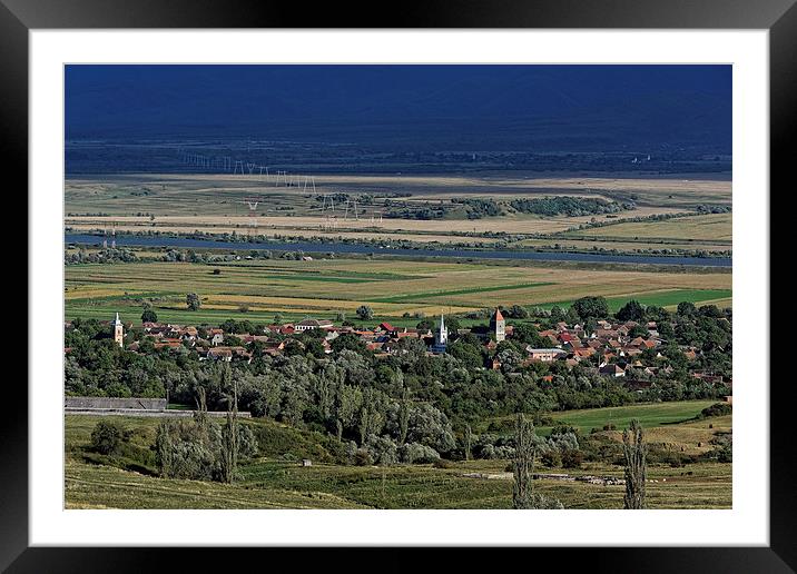 Sacadate village Sibiu county Romania Framed Mounted Print by Adrian Bud