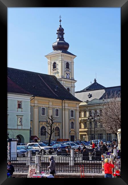 Spring in Old Town Sibiu Romania Framed Print by Adrian Bud