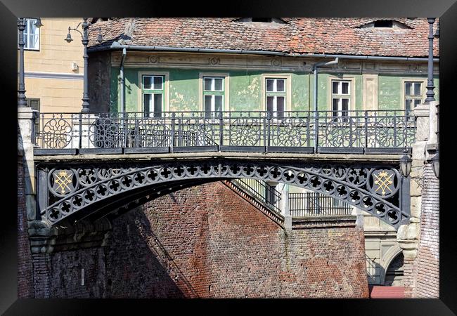The bridge of Lies Sibiu Romania Framed Print by Adrian Bud