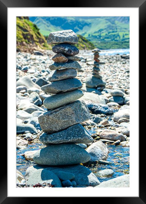 Two Pebble Towers Framed Mounted Print by James Lavott