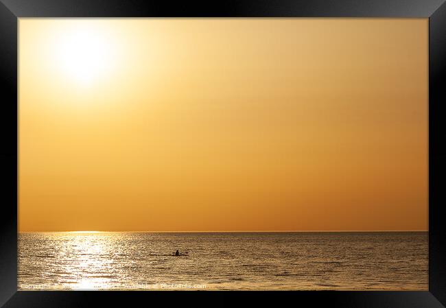 Evening Paddle  Framed Print by James Lavott