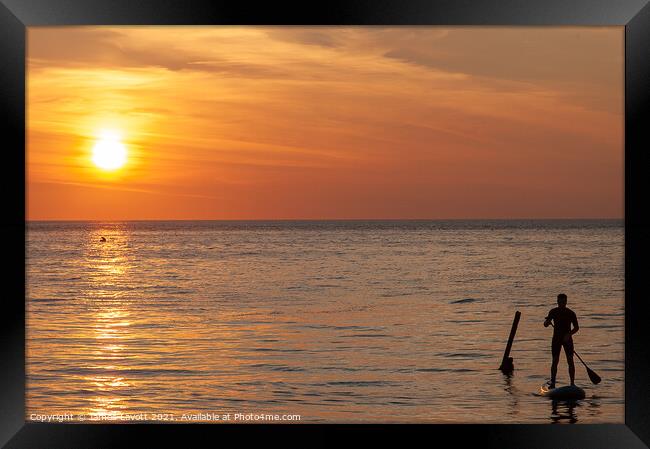 Lone Paddle Boarder Framed Print by James Lavott