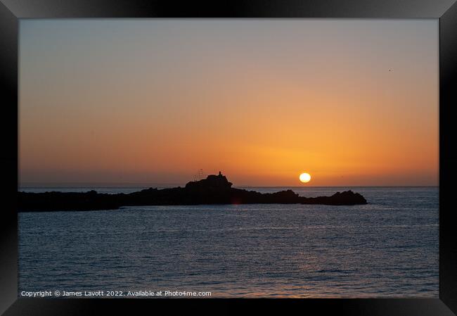 St Clementine's Isle Sunrise Framed Print by James Lavott