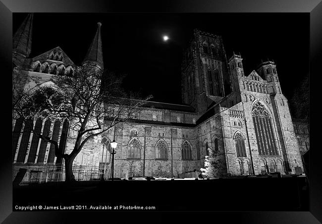 Moonshine Over Durham Cathedral Framed Print by James Lavott