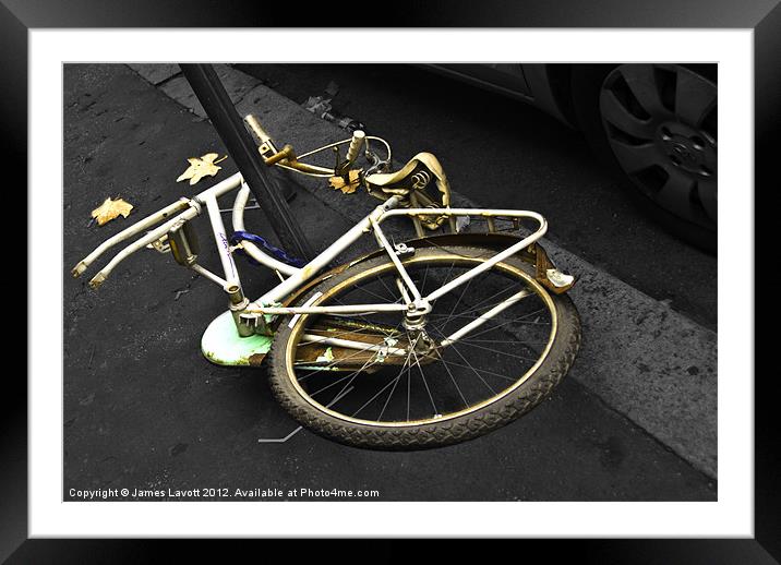 Abandoned Bicycle Framed Mounted Print by James Lavott