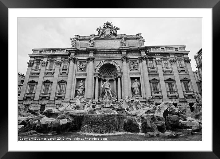 Rome's Trevi Fountain Framed Mounted Print by James Lavott
