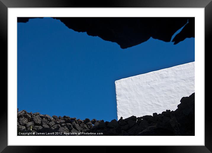 Contrasts In Blue Framed Mounted Print by James Lavott