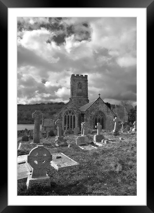 St Winnow Church Grounds Framed Mounted Print by James Lavott