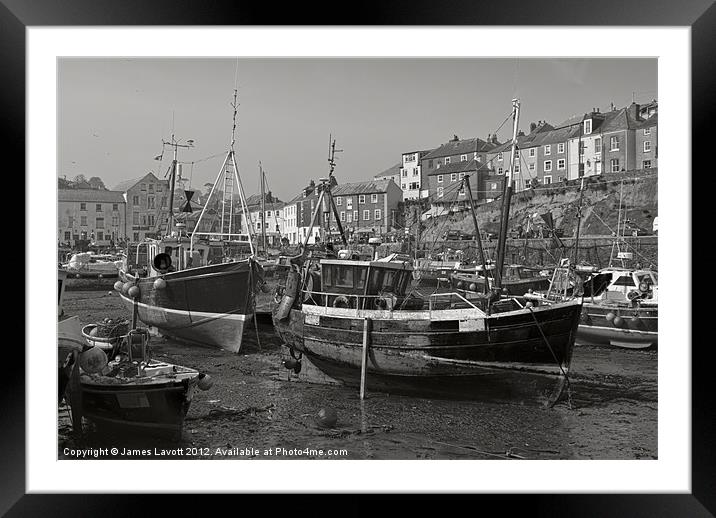Mevagissey Harbour Framed Mounted Print by James Lavott