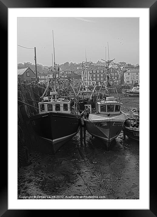 Trawlers At Rest Framed Mounted Print by James Lavott