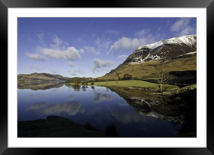 Reflections of Crummock Water Framed Mounted Print by James Lavott