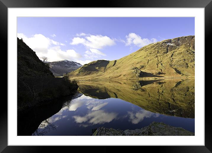 Down Crummock Water Framed Mounted Print by James Lavott