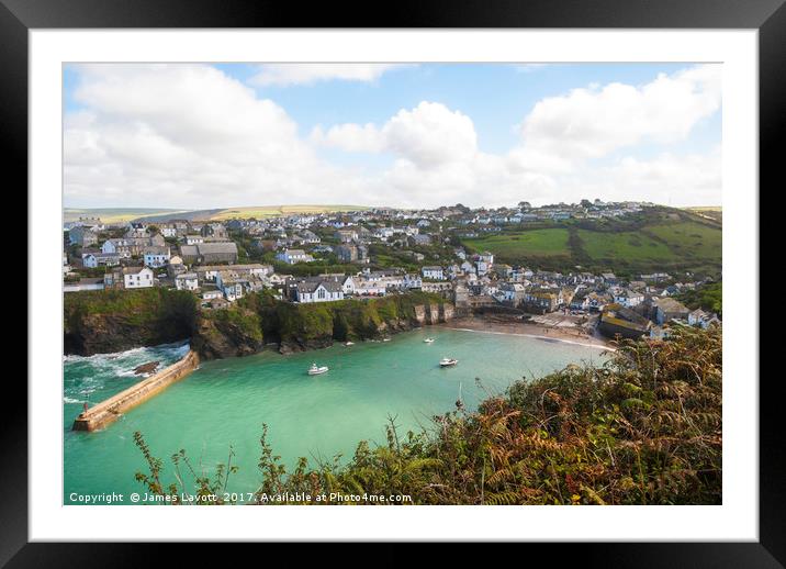 Port Isaac Vista 1 Framed Mounted Print by James Lavott