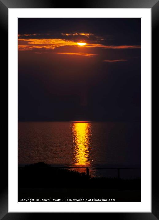 Caernarfon Bay Sunset Framed Mounted Print by James Lavott