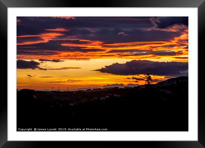 Angry Sky Over Mijas Framed Mounted Print by James Lavott