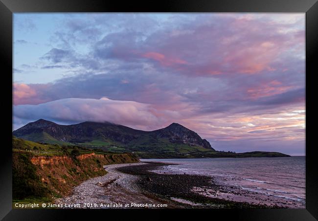 Trefor From Gyrn Goch Framed Print by James Lavott