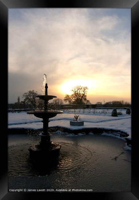 Cold Water Fountain Framed Print by James Lavott