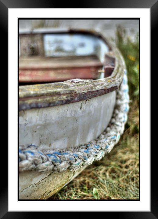 Boat Rope Framed Mounted Print by Moty Dimant