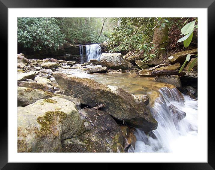 Falling River Framed Mounted Print by david watts