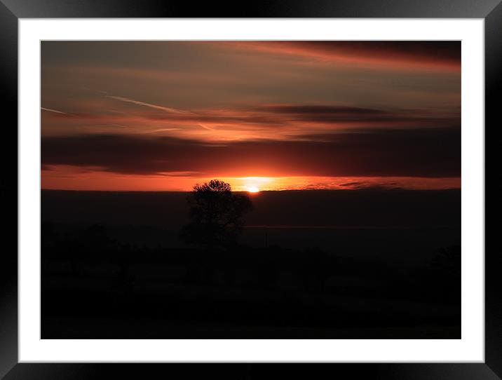Glastonbury Sunrise Framed Mounted Print by Gavin Marker