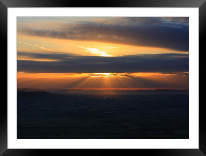 Rays of Sunrise Framed Mounted Print by Gavin Marker