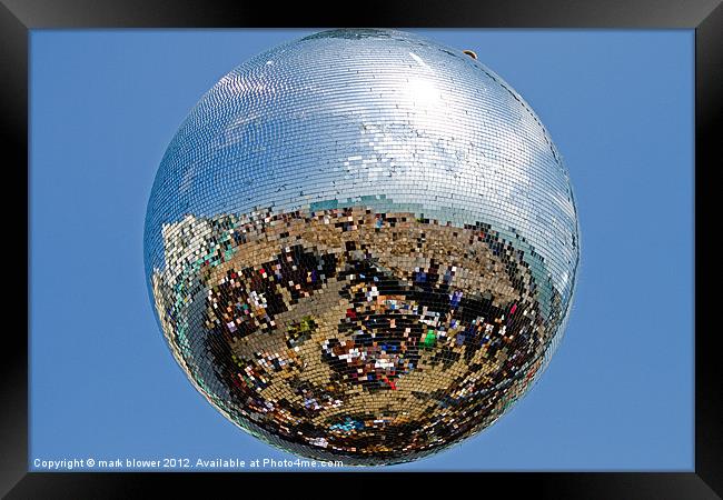 Brighton beach disco ball. Framed Print by mark blower
