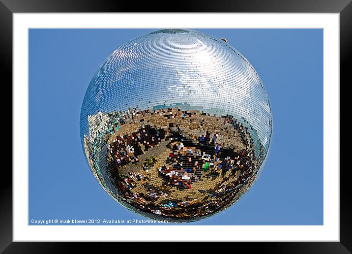 Brighton beach disco ball. Framed Mounted Print by mark blower