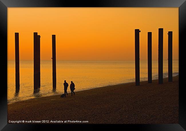 Brighton coast. Framed Print by mark blower