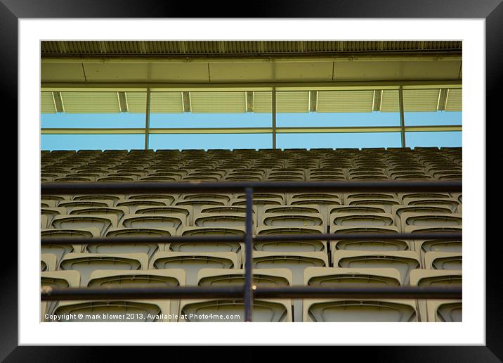 Melbourne Cricket Club Seating Framed Mounted Print by mark blower