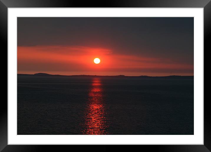 Pembrokeshire sunset Framed Mounted Print by mark blower