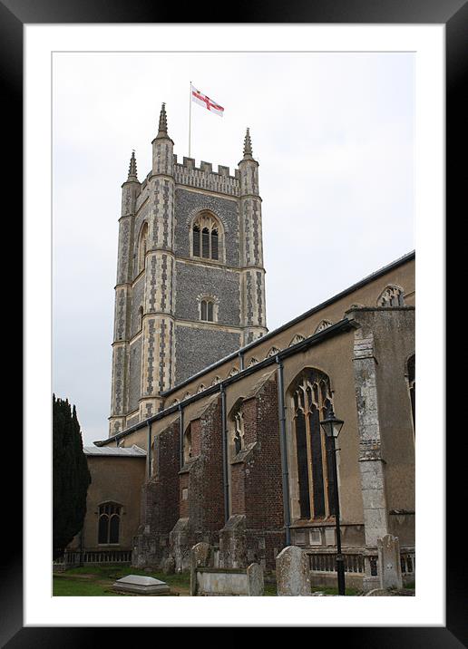 Dedham church Framed Mounted Print by Paul Hinchcliffe