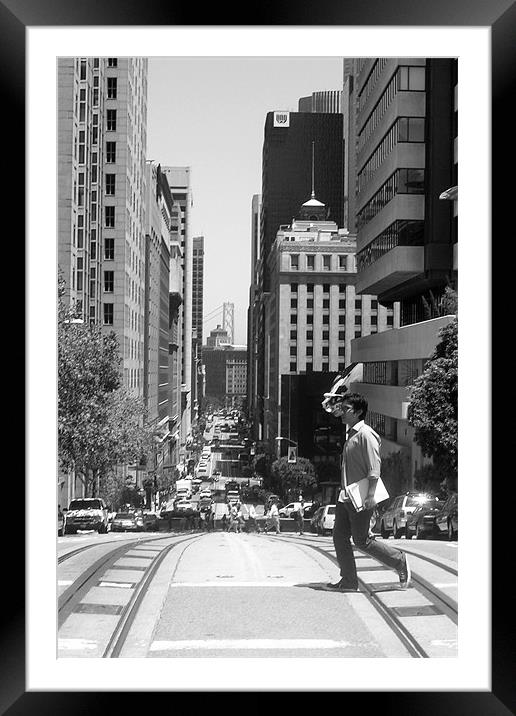 streets of San Francisco Framed Mounted Print by Paul Hinchcliffe