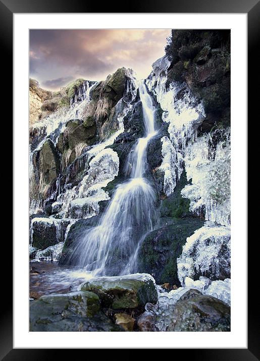 Icy Water Framed Mounted Print by Darren Smith