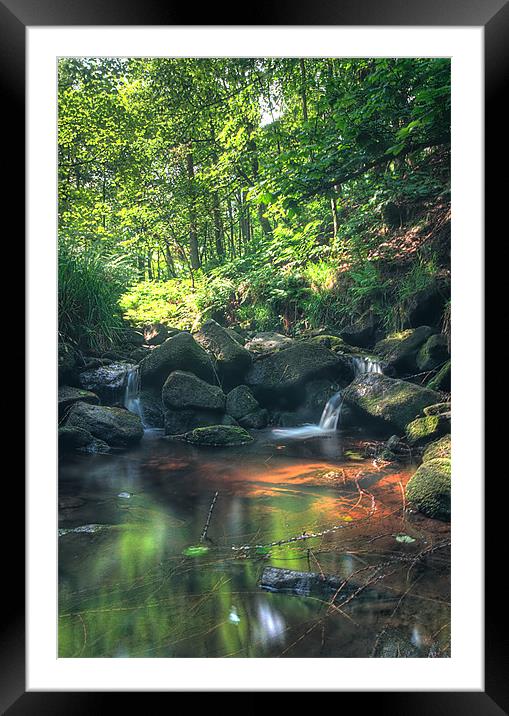 Reflected Water flow Framed Mounted Print by Darren Smith