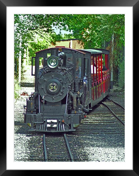 Miniature Steam Locomotive Framed Mounted Print by David Haddock