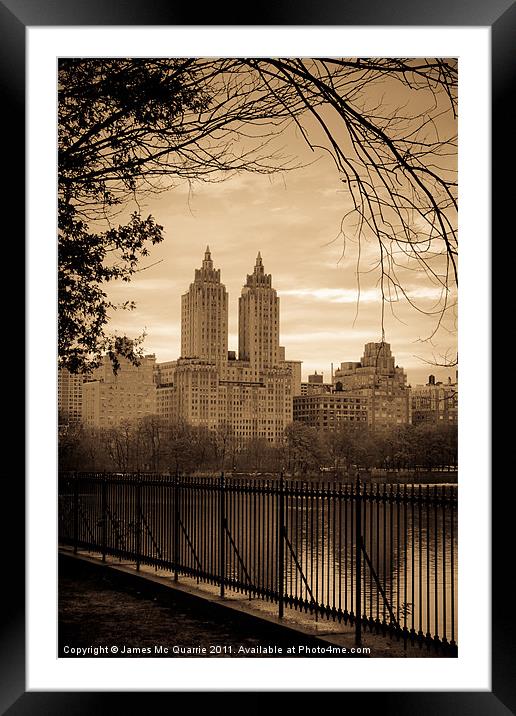 Central Park View Framed Mounted Print by James Mc Quarrie
