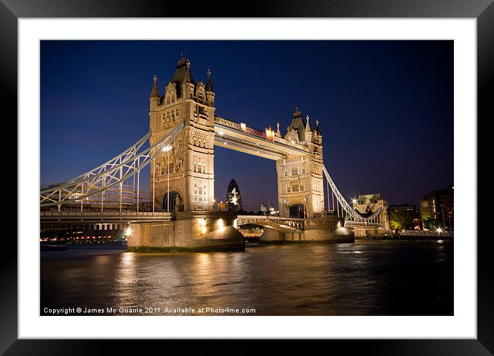 Tower Bridge London Framed Mounted Print by James Mc Quarrie