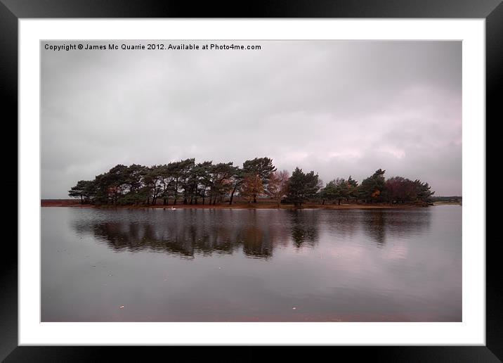 Hatchet Pond, New Forest Framed Mounted Print by James Mc Quarrie