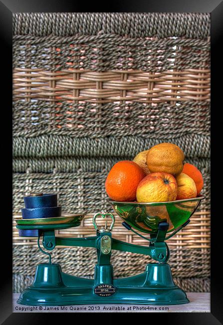 Fruit Scales Framed Print by James Mc Quarrie