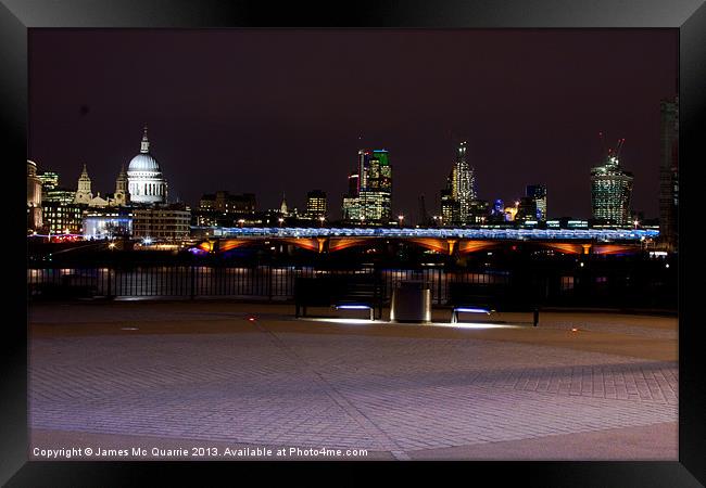 London City Skyline Framed Print by James Mc Quarrie