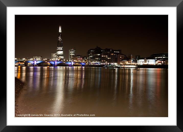 City of London Skyline Framed Mounted Print by James Mc Quarrie
