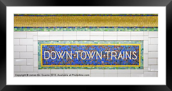 Down Town Trains Framed Mounted Print by James Mc Quarrie