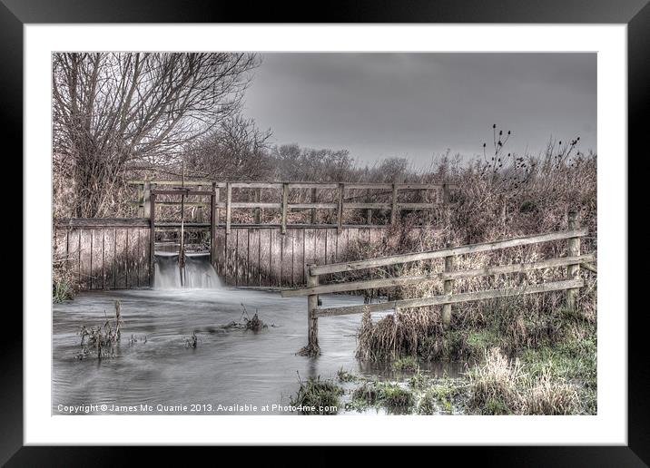 Flood gate Framed Mounted Print by James Mc Quarrie
