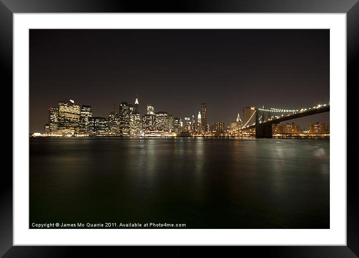 New York Skyline Framed Mounted Print by James Mc Quarrie