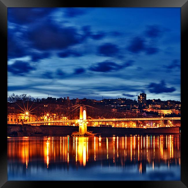 City Lights: Lyon part II Framed Print by Sebastian Wuttke