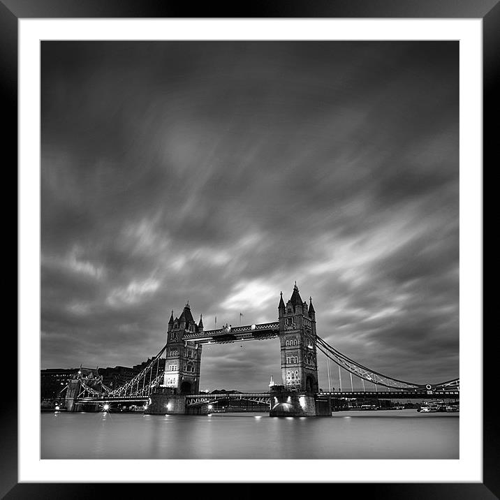 Tower Bridge - London Framed Mounted Print by Sebastian Wuttke