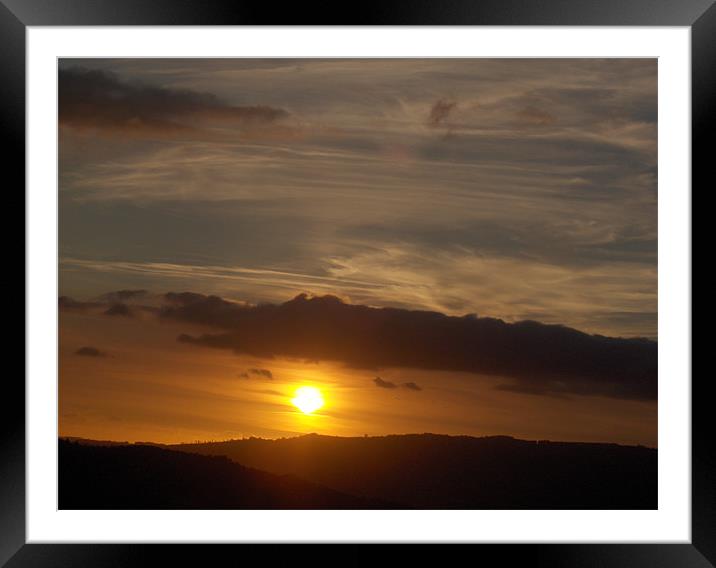 The Sunset Framed Mounted Print by Luis Lajas